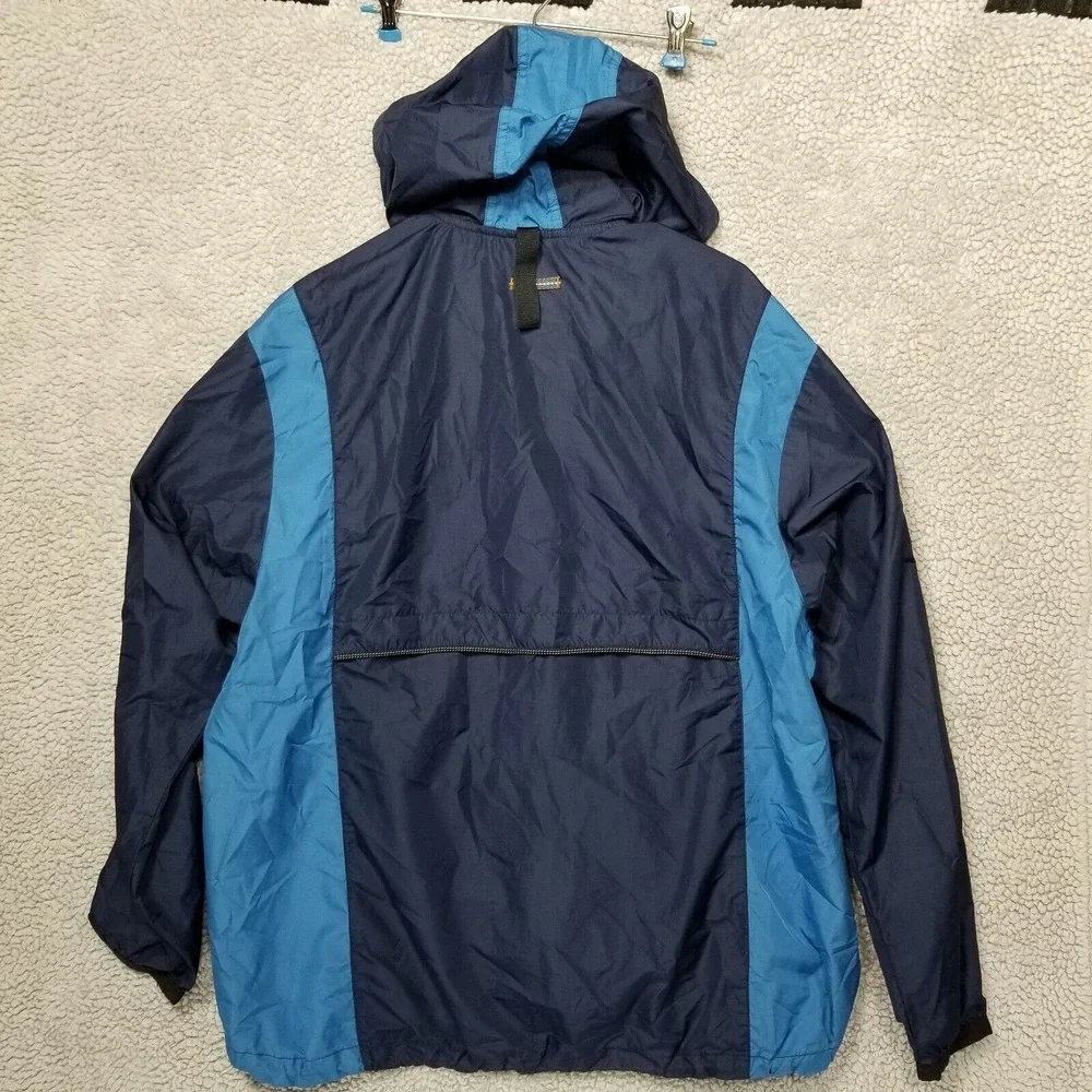 Nike Jacket Mens Large Vintage Blue 1/2 Zipper‎ Stripe Pullover 90s Y2K Swoosh